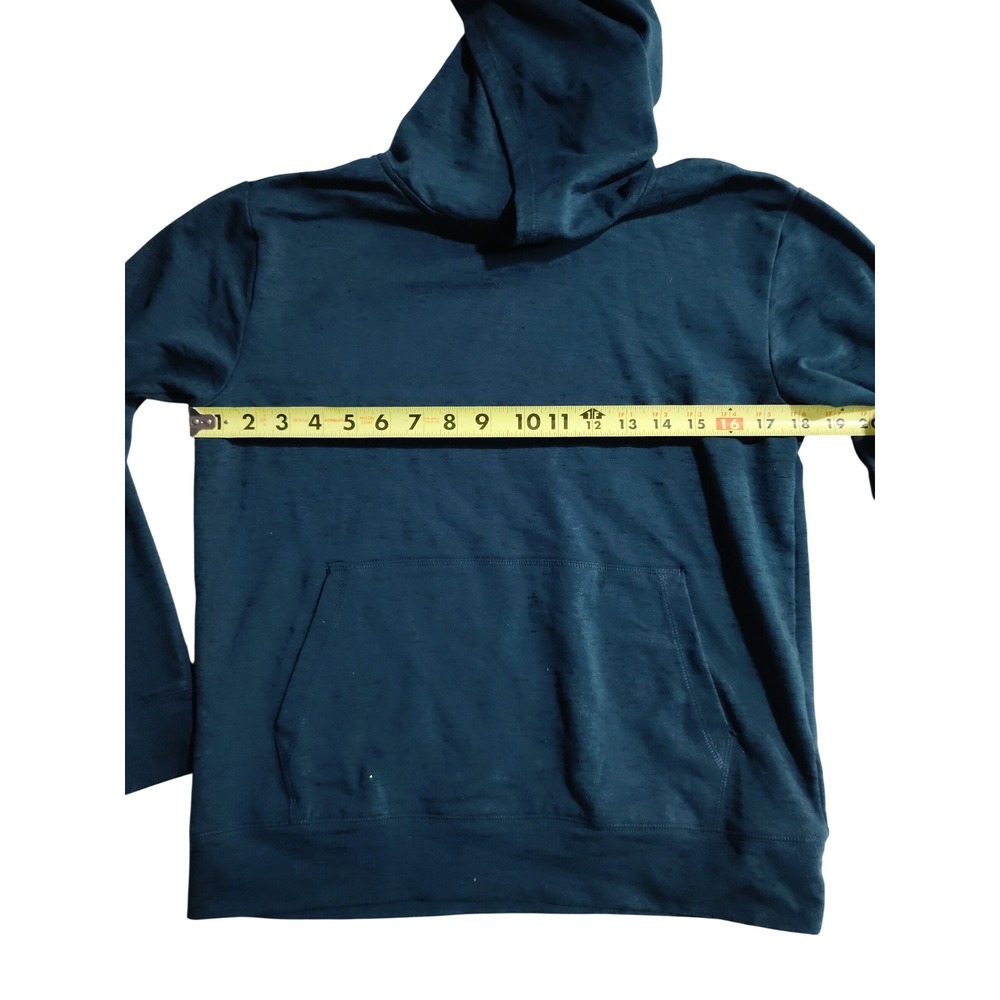 Rumi‎ Ryder Teal Heathered Pullover Hoodie Pocket Sweatshirt Size L 12-14 Kid - Picture 2 of 8